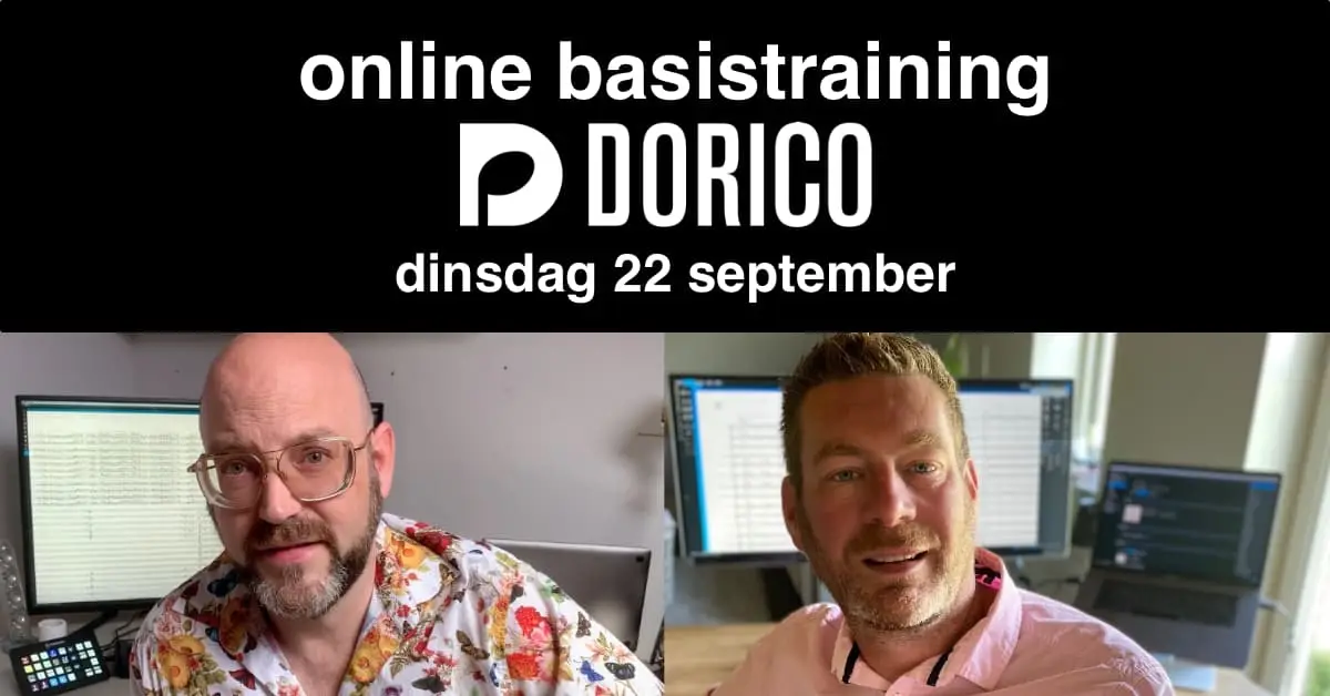 Cees Coenen en Jasper Staps met Dorico training.